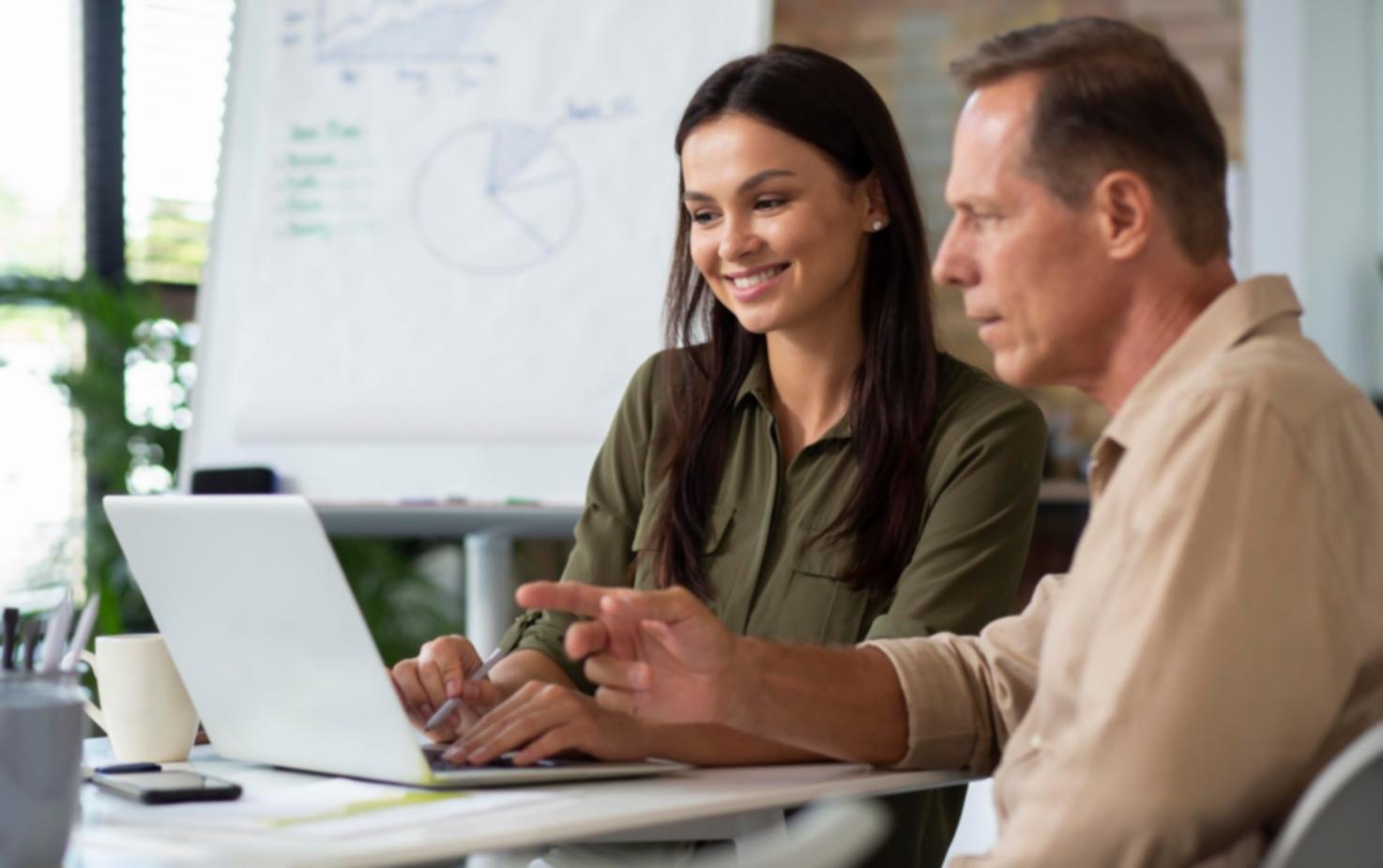 Business meeting discussing financial strategies